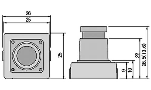 Размеры камеры видеонаблюдения VCQ2-F2D2H